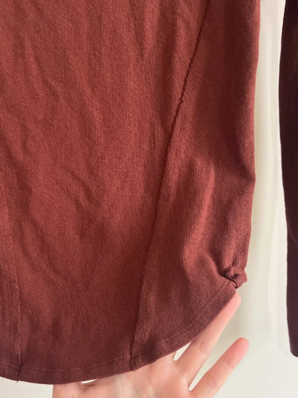Free People We The Free Chocolate Brown Iris Off The Shoulder Top
